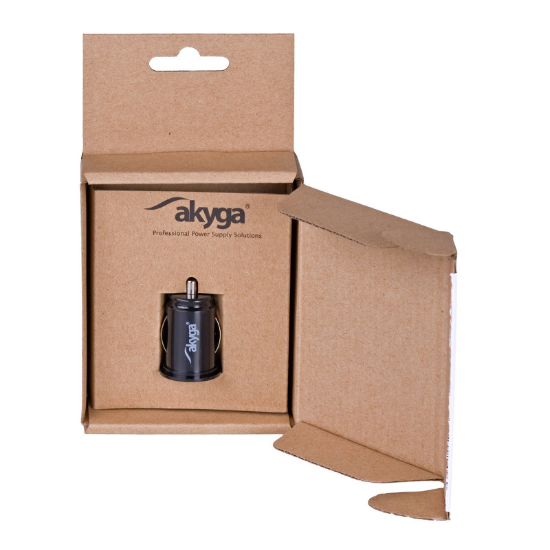 Auto nabíjačka 12/24V Akyga AK-CH-02 10,5W 2x USB-A 5V / 2,1A čierna