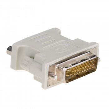 Akyga AK-AD-12 adaptér DVI-I 24+5 konektor samec na VGA konektor samica, biely