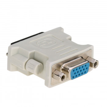 Akyga AK-AD-12 adaptér DVI-I 24+5 konektor samec na VGA konektor samica, biely
