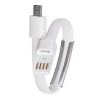 Akyga AK-AD-34 náramkový USB kábel, Micro-USB-B (m) / USB-A, USB 2.0, 23 cm, biely