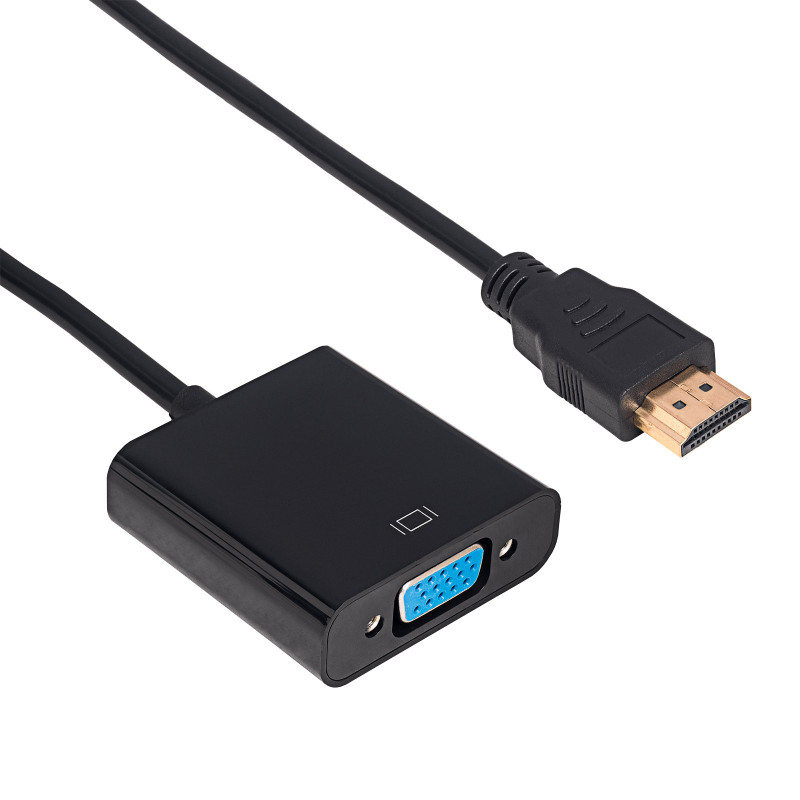 Akyga AK-AD-42 adaptérový kábel HDMI (konektor samec) na VGA (konektor samica), Full HD, 15 cm