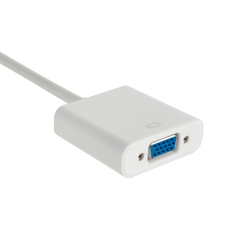 Akyga AK-AD-39 adaptérový kábel Mini DisplayPort (M) na VGA (F), 15 cm, biely