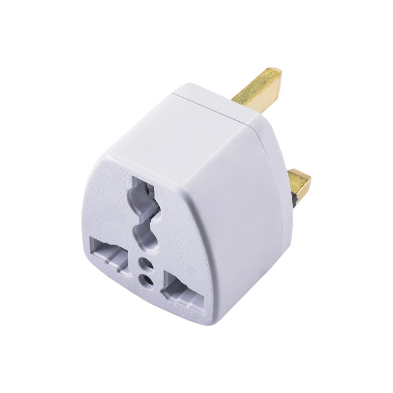 Akyga AK-AD-59 cestovný adaptér US / AU / EU na UK, 250 V, 10 A, biely