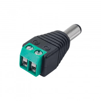 Akyga AK-SC-16 DC konektor samec 5,5 x 2,1 mm so skrutkovými svorkami pre UTP kábel, CCTV