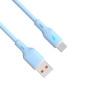 Akyga AK-USB-63 USB kábel USB-A (m) / USB-C (m), USB 2.0, 18W, 1 m, modrá, silikón