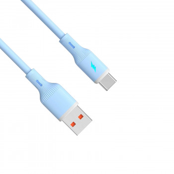 Akyga AK-USB-63 USB kábel USB-A (m) / USB-C (m), USB 2.0, 18W, 1 m, modrý, silikón
