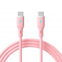 Akyga AK-USB-66 USB kábel USB-C (m) / USB-C (m), USB 2.0, 60W, 1 m, ružový, silikón