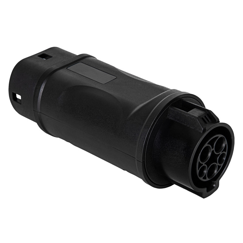 Akyga AK-SC-E09 nabíjací adaptér pre elektrické vozidlá Typ 1 (J1772) konektor samica na Typ 2 (IEC 62196-2) konektor samec, 1-fázový, 32 A, čierny