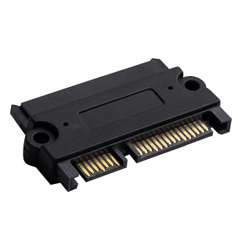 Akyga AK-CA-83 SATA 22-pin (15+7) adaptér konektor samica na konektor samec, čierny