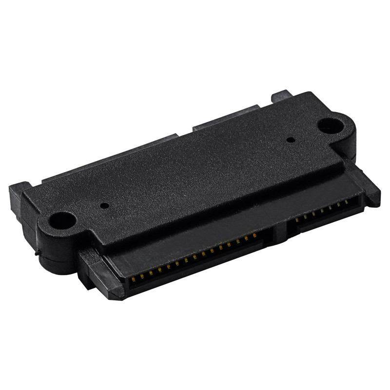 Akyga AK-CA-83 SATA 22-pin (15+7) adaptér konektor samica na konektor samec, čierny