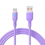 Akyga AK-USB-65 USB kábel USB-A (m) / USB-C (m), USB 2.0, 18W, 1 m, fialový, silikón