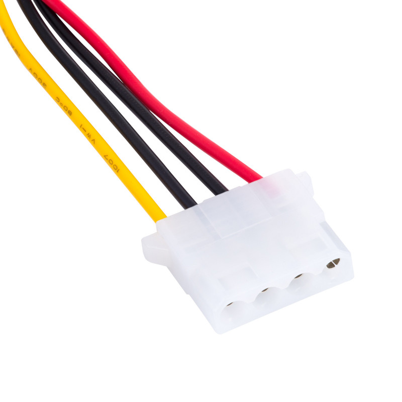Akyga AK-CA-11 SATA napájanie (M) na Molex (F) adaptérový kábel, 15 cm