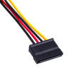 Akyga AK-CA-16 Molex (M) na 2x SATA napájanie (F) rozbočovací kábel, 15 cm