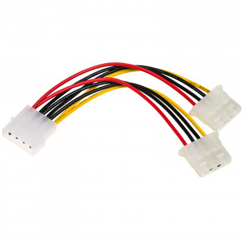 Akyga AK-CA-15 Molex (M) na 2x Molex (F) napájací rozbočovací kábel, 15 cm
