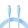 Akyga AK-USB-68 USB kábel USB-C (m) / USB-C (m), USB 2.0, 60W, 1 m, modrá, silikón