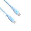 Akyga AK-USB-68 USB kábel USB-C (m) / USB-C (m), USB 2.0, 60W, 1 m, modrý, silikón