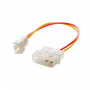Akyga AK-CA-36 adaptérový kábel ventilátora Molex (konektor samec) na 3-pin 5 V (konektor samec), 15 cm