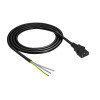 Akyga AK-OT-02A napájací kábel IEC C13 na otvorený koniec, CCA 3 x 0,5 mm², 1,5 m, čierna