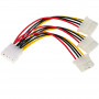 Akyga AK-CA-40 Molex napájací rozbočovací kábel, Molex (konektor samec) na 3x Molex (konektor samica), 3x 15 cm