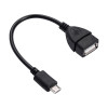 Akyga AK-AD-09 Micro USB-B (M) na USB-A (F) OTG adaptérový kábel, 15 cm, čierna
