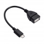 Akyga AK-AD-09 Micro USB-B (M) na USB-A (F) OTG adaptérový kábel, 15 cm, čierna