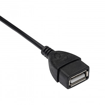 Akyga AK-AD-09 Micro USB-B (M) na USB-A (F) OTG adaptérový kábel, 15 cm, čierna