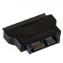 Akyga AK-CA-53 adaptér Slim-SATA (konektor samec) na SATA 22-pin (konektor samica), čierny
