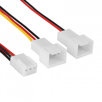 Akyga AK-CA-52 Y-kábel ventilátora 3-pin (konektor samica) na 2x 3-pin (konektor samec), 2x 15 cm