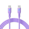 Akyga AK-USB-70 USB kábel USB-C (m) / USB-C (m), USB 2.0, 60W, 1 m, fialová, silikón