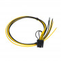 Akyga AK-SC-20 servisný kábel pre PC napájací zdroj PCIe 6+2-pin konektor samec, 45 cm