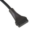 Akyga AK-CA-75 interný adaptérový kábel USB 2.0 9-pin (M) na USB 3.0 19-pin (F) header, 20 cm, čierny