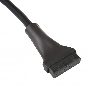 Akyga AK-CA-75 interný adaptérový kábel USB 2.0 9-pin (M) na USB 3.0 19-pin (F) header, 20 cm, čierny