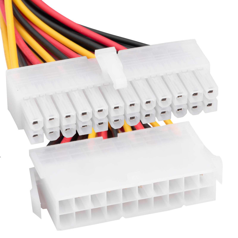 Akyga AK-CA-66 ATX napájací adaptérový kábel 20-pin (konektor samica) na 24-pin (20+4) (konektor samec), 15 cm