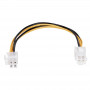 Akyga AK-CA-78 ATX P4 4-pin predlžovací napájací kábel, 4-pin (F) na 4-pin (M), 23 cm