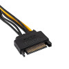 Akyga AK-CA-80 adaptérový kábel SATA napájanie na PCIe 6+2-pin, 15 cm
