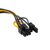 Akyga AK-CA-80 adaptérový kábel SATA napájanie na PCIe 6+2-pin, 15 cm