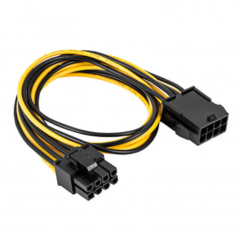 Akyga AK-CA-82 PCIe 8-pin (6+2) predlžovací napájací kábel, 6+2-pin (M) na 8-pin (F), 40 cm