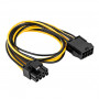 Akyga AK-CA-82 PCIe 8-pin (6+2) predlžovací napájací kábel, 6+2-pin (M) na 8-pin (F), 40 cm