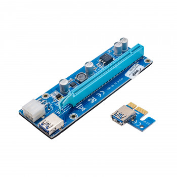 Akyga AK-CA-64 PCIe x1 na x16 Riser kit s 55 cm USB-3.0 káblom