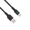 Akyga AK-USB-62 USB kábel USB-A (m) / USB-C (m), USB 2.0, 18W, 1 m, čierny, silikón