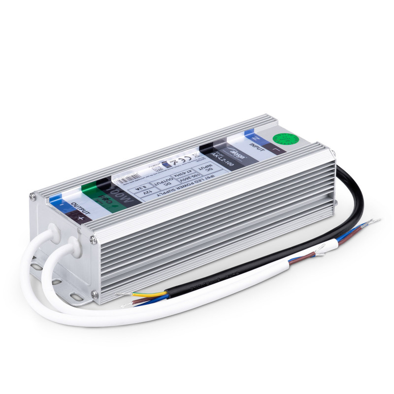 Akyga AK-L2-100 vodotesný LED spínaný napájací zdroj 12 V, 8,3 A, 100 W, IP67