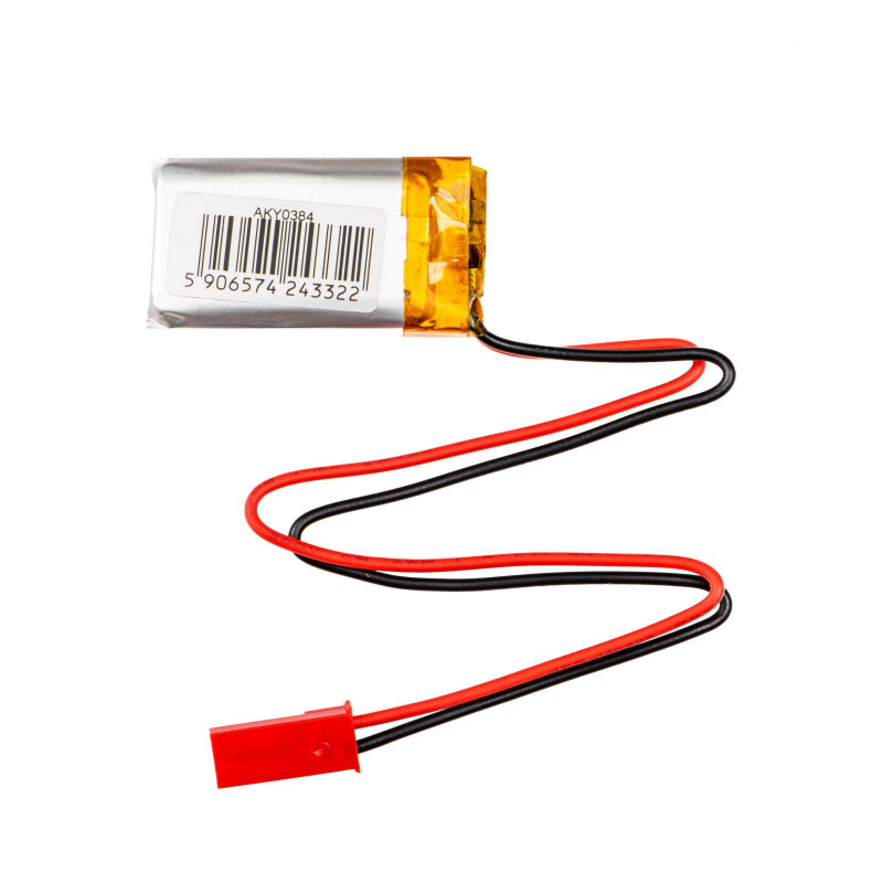 Akyga AKY0384 LP601730 Li-Po batéria 3,7 V 250 mAh s PCM, JST 2,54 mm 2-pin konektor, 150 mm kábel
