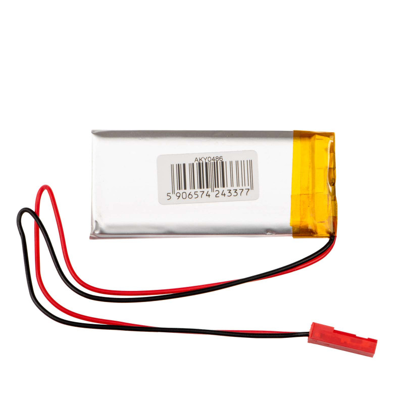 Akyga AKY0486 LP502248 Li-Po batéria 3,7 V 450 mAh s PCM, JST 2,54 mm 2-pin konektor, 150 mm kábel