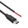 Akyga AK-SC-38 servisný kábel USB-C konektor samec s otvoreným koncom, 10 W (5 V / 2 A), 1 m, čierny