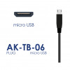Univerzálny napájací zdroj Akyga AK-TB-06 5,0V / 2,5A 12,5W micro USB B 1,1m