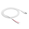 Akyga AK-SC-40 servisný kábel USB-C konektor samec s otvoreným koncom, 60 W (20 V / 3 A), 1 m, biela