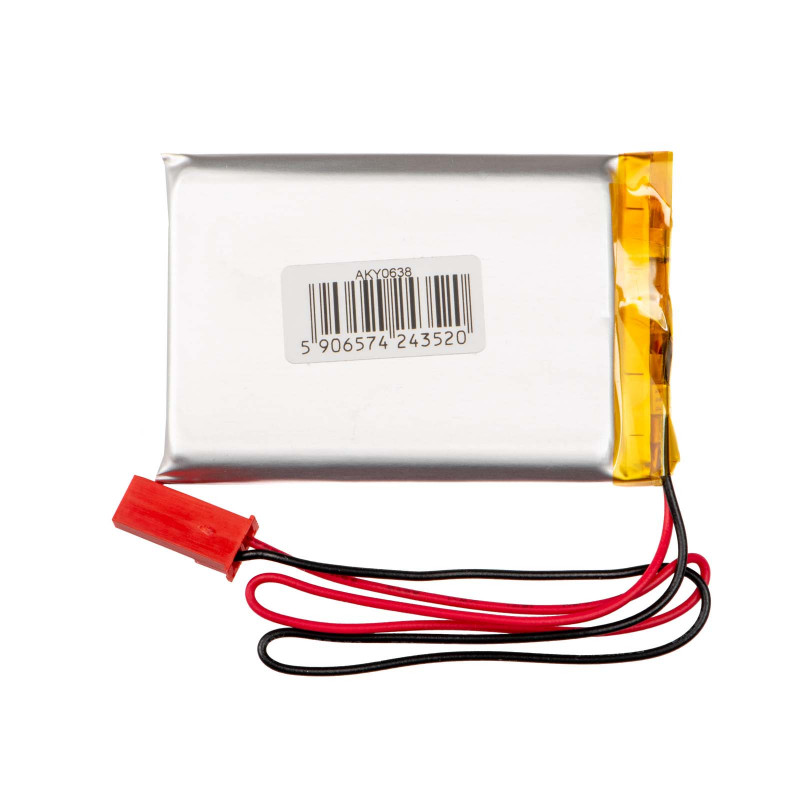 Akyga AKY0108 LP603048 Li-Po batéria 3,7 V 850 mAh s PCM, JST 2,54 mm 2-pin konektor, 150 mm kábel