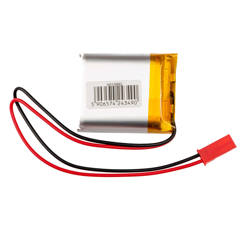 Akyga AKY0662 LP103035 Li-Po batéria 3,7 V 1050 mAh s PCM, JST 2,54 mm 2-pinový konektor samec, 150 mm kábel