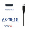 Univerzálny napájací zdroj Akyga AK-TB-15 5,0V / 3,0A 15W Micro-USB B 1,0m