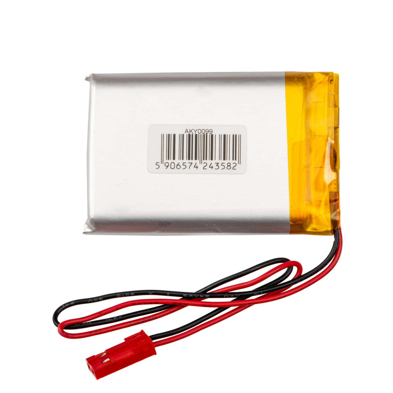 Akyga AKY0099 LP903450 Li-Po batéria 3,7 V 1600 mAh s PCM, JST 2,54 mm 2-pinový konektor samec, 150 mm kábel